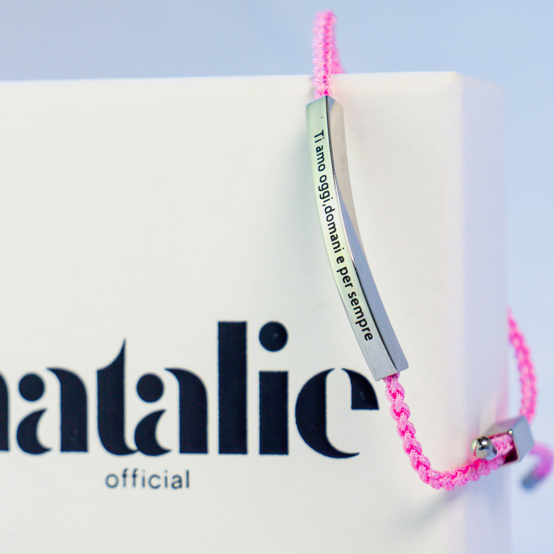 Armband met 'Ik hou van je vandaag, morgen en voor altijd' gravure