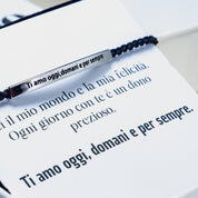 Armband met 'Ik hou van je vandaag, morgen en voor altijd' gravure