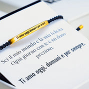 Armband met 'Ik hou van je vandaag, morgen en voor altijd' gravure