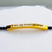 Armband met 'Ik hou van je vandaag, morgen en voor altijd' gravure