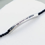 Armband met 'Ik hou van je vandaag, morgen en voor altijd' gravure
